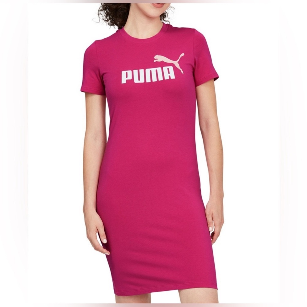 PUMA WOMEN'S ESSENTIALS SLIM
GRAPHIC T-SHIRT DRESS
